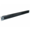 1u Brush Letterbox Cable Tidy Panel Black