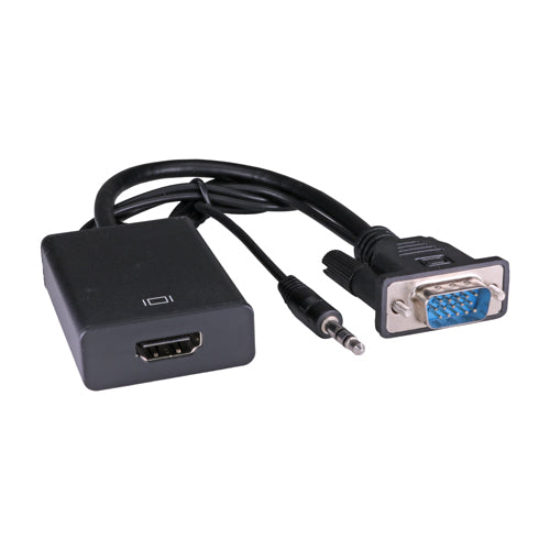 1080p 60Hz SVGA 3.5mm Audio - HDMI Female Black Converter