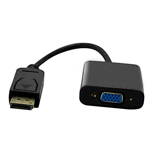 15cm DisplayPort Male 1.2 - VGA 1080p 60Hz Black Adaptor