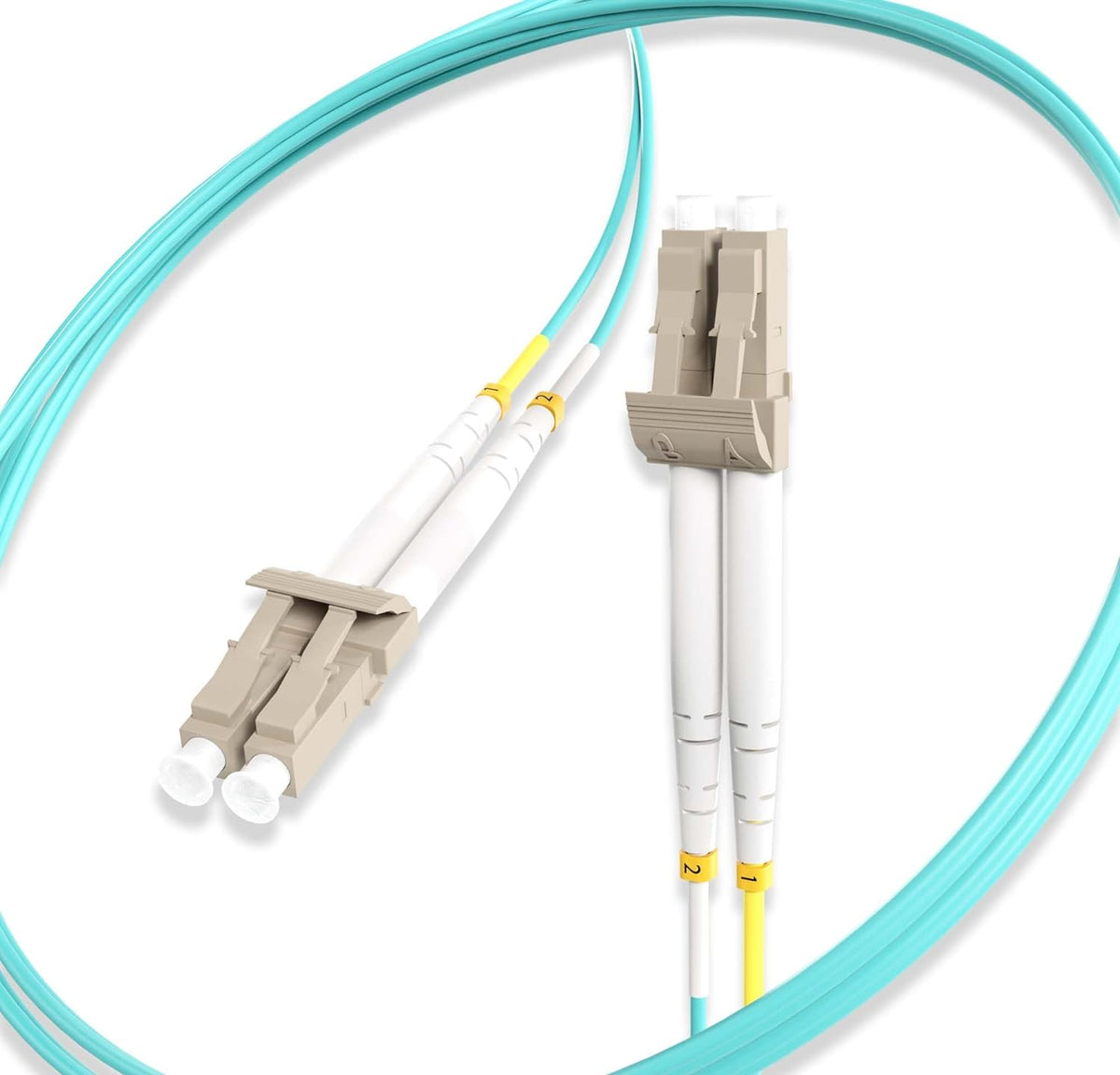 OM3 50/125 LC-LC Duplex Aqua LSOH Fibre Patch Lead