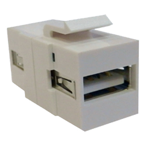 USB 2.0 Type A Female - Female Keystone White