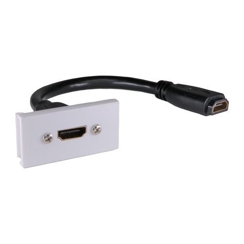 20cm 4K HDMI Female Lead - 25mm x 50mm HDMI Female Module