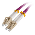 OM4 50/125 LC-LC Duplex Violet LSOH Fibre Patch Lead