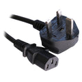 UK (5Amp) - IEC C13 Black PVC 0.75mm Power Lead